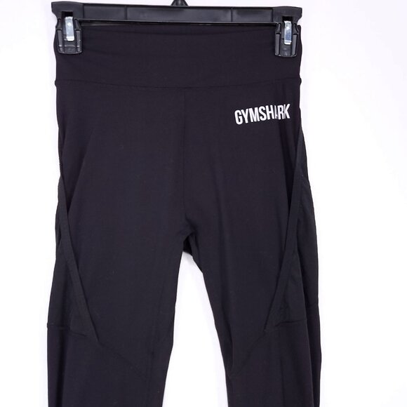 Gymshark Leggings Womens Size Small High Waisted Black Mesh Panel - Picture 3 of 10